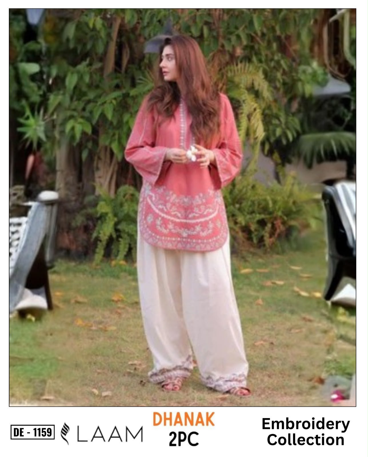 Dhanak embroidered luxury unstitched 2pc suit